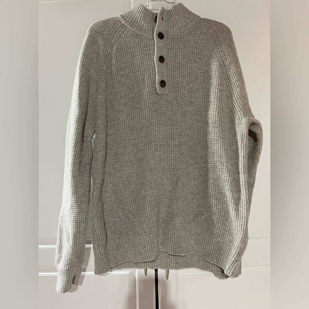 Banana Republic Men's Grey Italian Yarn Sweater